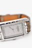 Hermes Taupe Alligator Leather Stainless Steel 'Nantucket Jeté de Diamants' Watch