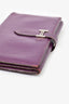Hermes Purple Leather 'H' Bearn Wallet