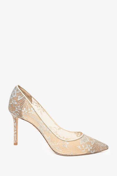 Jimmy Choo White Lace Pointed Toe Heels Size 41 – Mine Yours