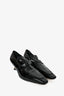 Khaite Black Patent Leather Heeled Loafers Size 37