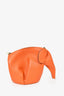 Loewe Orange Leather Elephant Pouch Crossbody Bag