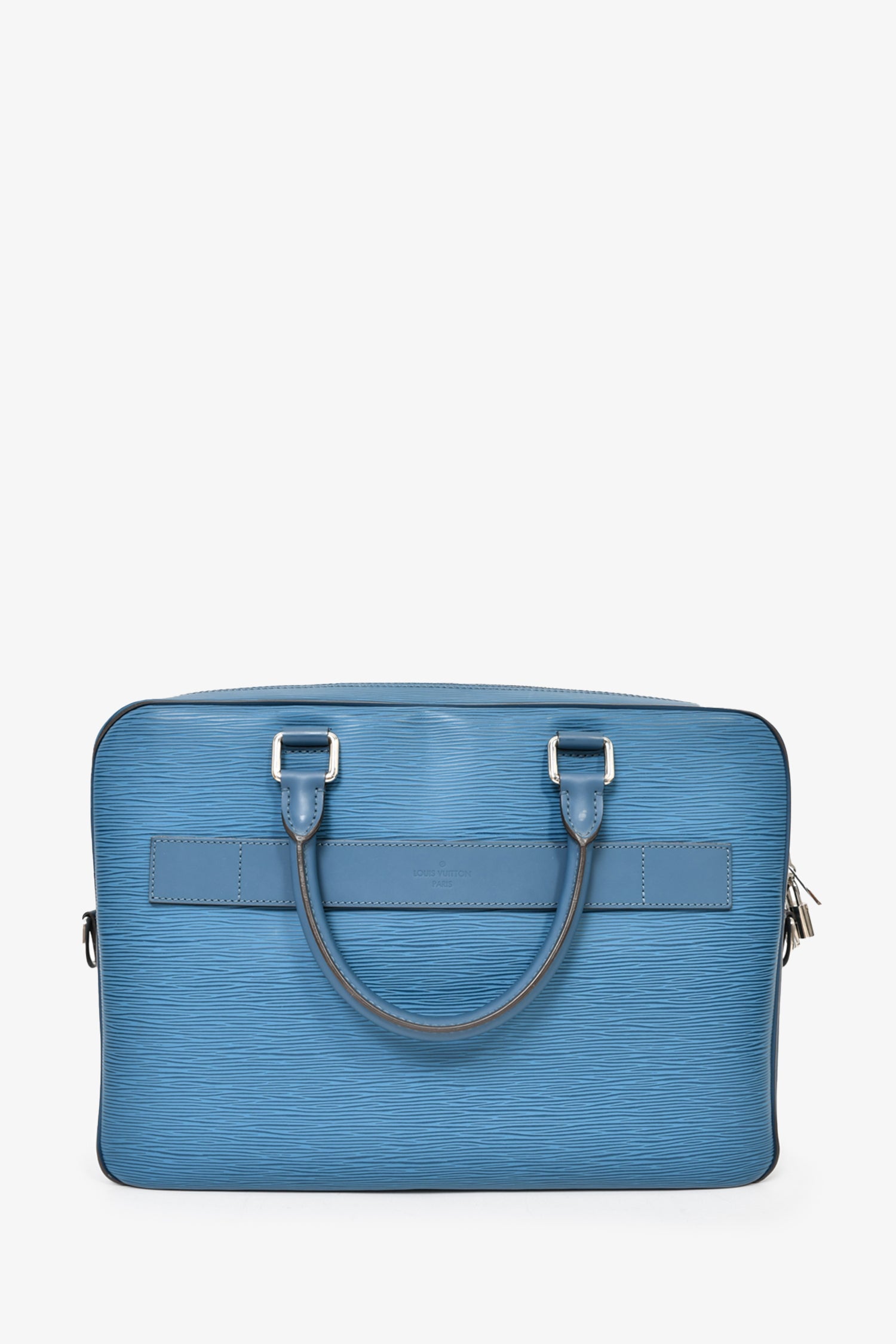 Louis Vuitton Blue Epi Leather 'Porte Documents' Briefcase w