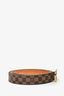 Louis Vuitton Damier Ebene Gold Buckle 1" Belt Size 85/34