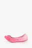 Louis Vuitton Pink Denim Logo Ballet Flats Size 36