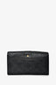 Louis Vuitton Black Mahina Leather 'Amelia' Long Wallet