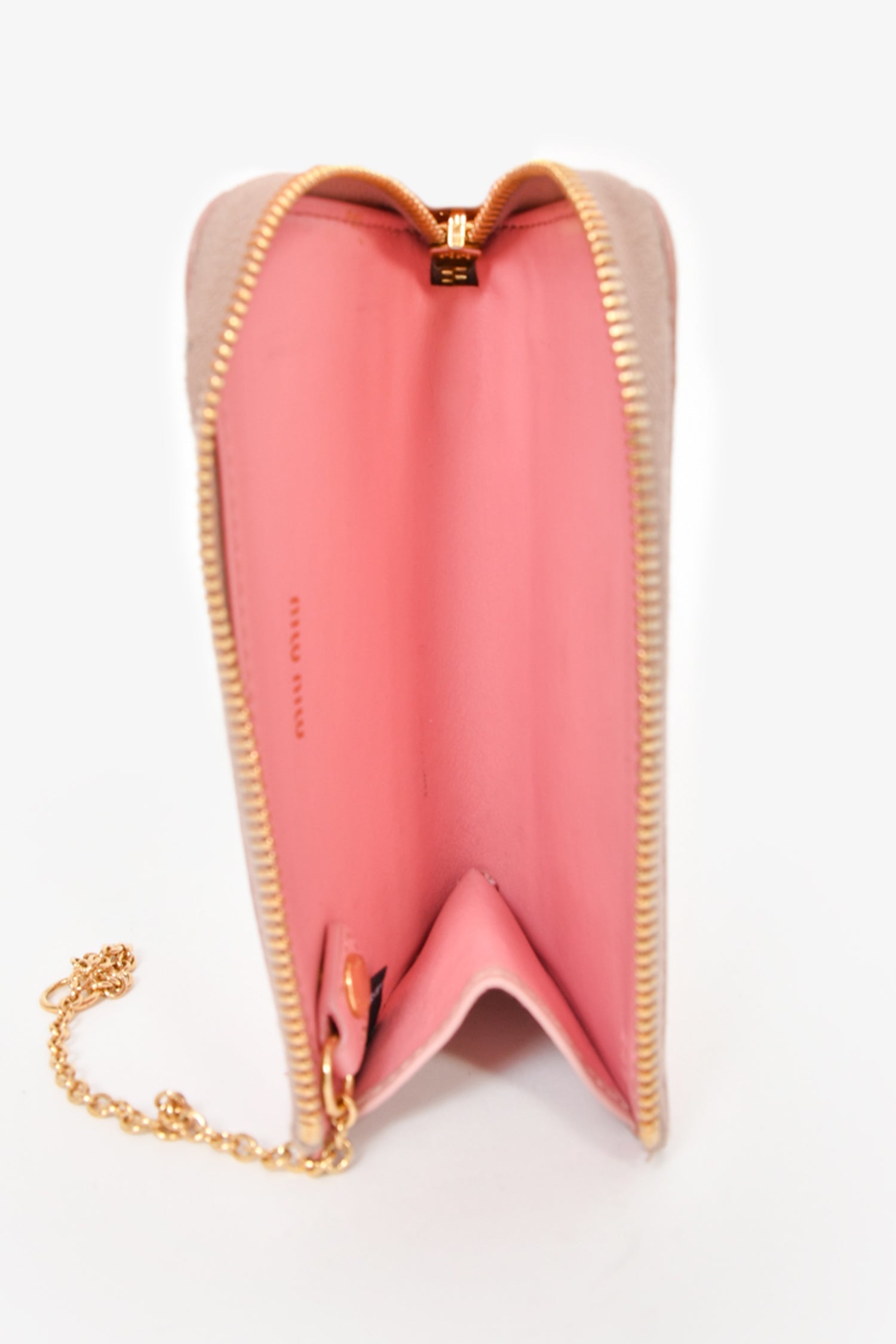 Miu Miu Pink Leather Bow Small Zip Wallet – Mine & Yours