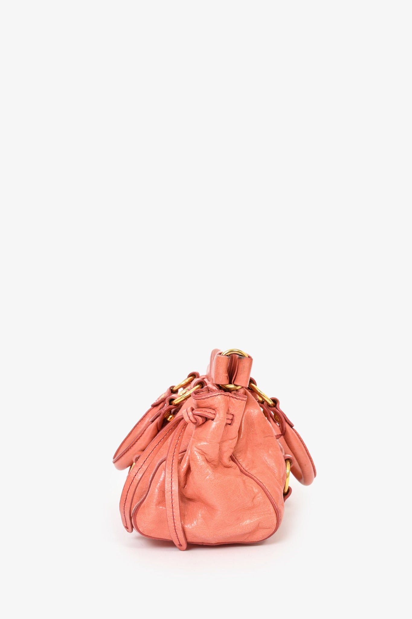 Miu Miu Pink Leather Mini Top Handle with Strap