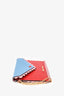 Miu Miu Red/Blue Leather Envelope Heart Pouch w/ Chain
