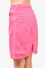 MSGM Jeans Pink Denim Midi Skirt Size 44
