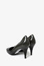 Burberry Black/Grey Patent Leather Heels Size 38