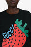 Gucci Black Cotton Strawberry T-Shirt Size M Mens