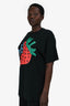 Gucci Black Cotton Strawberry T-Shirt Size M Mens