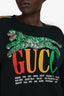 Gucci Black/Rainbow Sequin Tiger Long Sleeve Shirt Size M