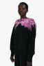 Marcelo Burlon Black/Purple Feather Printed Sweater Size M Mens
