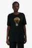 Fendi Black Crystal Embellished Lightbulb T-Shirt Size 54 Mens