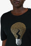 Fendi Black Crystal Embellished Lightbulb T-Shirt Size 54 Mens