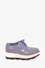 Prada Blue Leather Platform Oxford Size 38