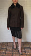 Burberry Brit Brown Wool Shearling Collared Jacket Size 10