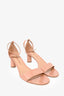 Salvatore Ferragamo Nude Patent Leather Heels With Ribbons Size 10