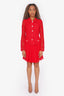 Self-Portrait Red Guipure Lace Mini Dress Size 6