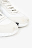 Hermes White Leather/Suede Sneakers Size 37