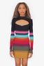 Staud Multicolor Mosaic Stripe Clara Dress Size XS