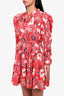 Ulla Johnson Red Floral Cotton Tassel Dress Size 2