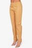 Yve Saint Laurent Camel Cotton Trousers Estimated Size 4