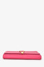 Yves Saint Laurent Hot Pink Leather Ligne Clutch