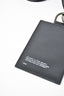 Off-White Black Leather ID Holder Lanyard