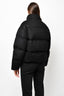 Joseph Black Down Puffer Wool Zip Jacket Size 36