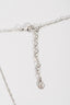 Pre-loved Chanel™ Silver/Black Crystal "CC" Necklace with Pearl Detail