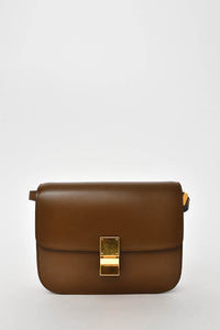 Celine Brown Leather Medium Box Crossbody Bag