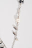Pre-loved Chanel™ Silver/Black Crystal "CC" Necklace with Pearl Detail