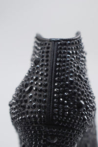 Gina Black Swarovski Crystal Platform Heels Size 3.5 UK