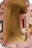 Valentino Pink Leather Roman Stud Mini Top Handle w/ 2 Straps Gold Hardware