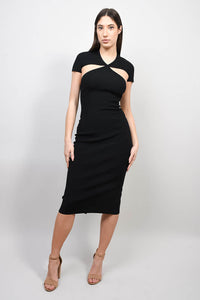 Khaite Black Key Hole Sleeveless/Backless Maxi Dress Size S