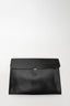 Hermes Black Box Leather Large Portfolio Document Holder w/ Back Pockets