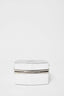 Chanel 2021 White Leather/Mirror Box Clutch Chain Bag