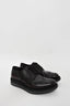 Prada Black Leather Brocade Platfrom Loafers Size 6 Mens