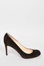 Christian Louboutin Brown Suede Round Toe 'Simple Pump 85' Size 42