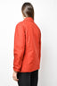 Burberry Orange Nylon Quilted Long Sleeve Button Jacket