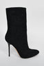Jimmy Choo Black Sparkly Fabric Pointed Toe Heeled Booties Size 36.5