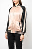 Saint Laurent Pink/Black Satin Bomber