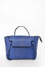 Celine Blue Leather Belt Top Handle Bag With Detachable Strap