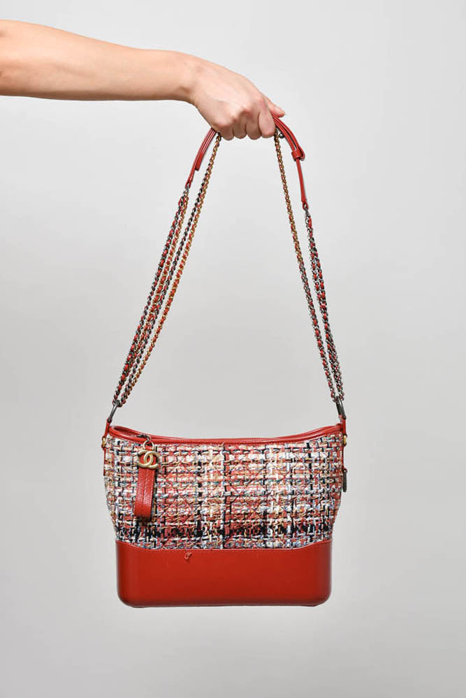 Chanel Red Leather/Tweed Large Gabrielle Hobo – Mine & Yours