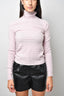 Chanel Lilac Cashmere Woven Turtleneck Shirt Size 38