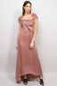 Valentino Dusty Rose Silk Bow Gown Size 6