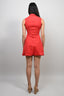 Emporio Armani Red Cotton Poplin Collared Button Up Mini Dress