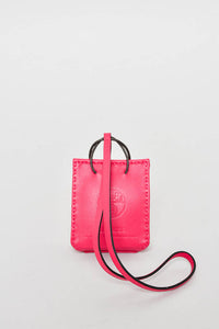 Hermes Fuchsia Pink Leather Bag Charm